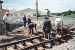 Installing the trackage in the shed