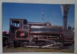 Postcard of F163 with Steam